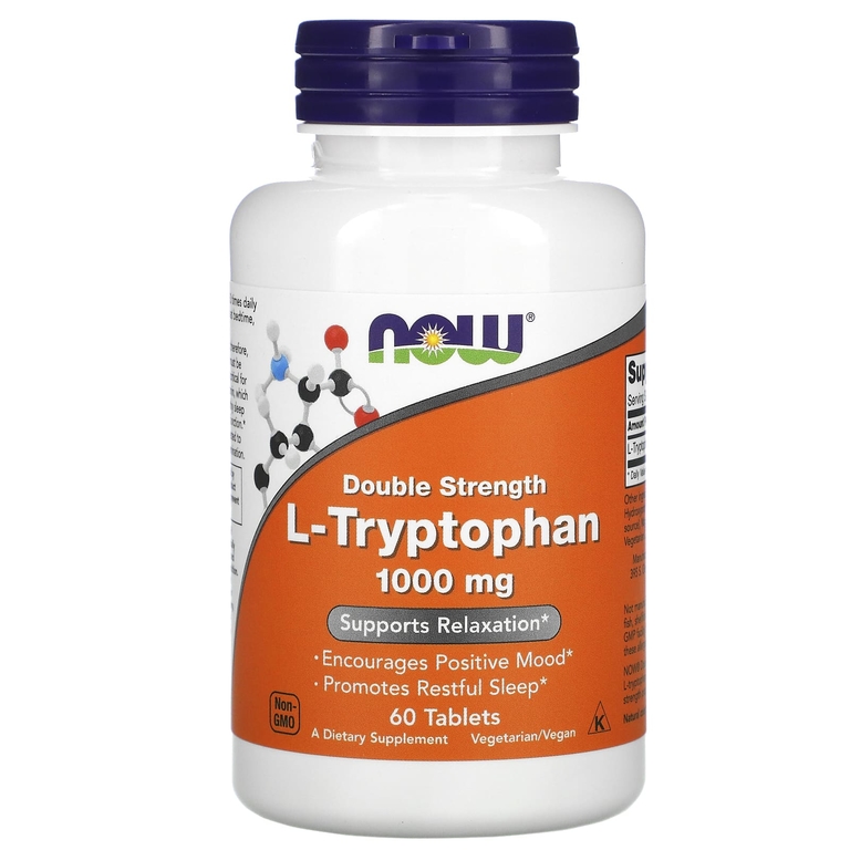 NOW L-Tryptophan 1000 мг 60 капсул