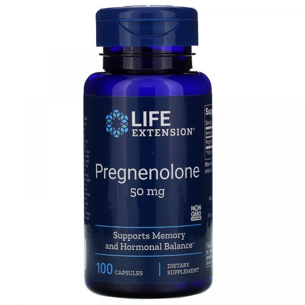 Life Extension Pregnenolone, 50 mg, 100 caps