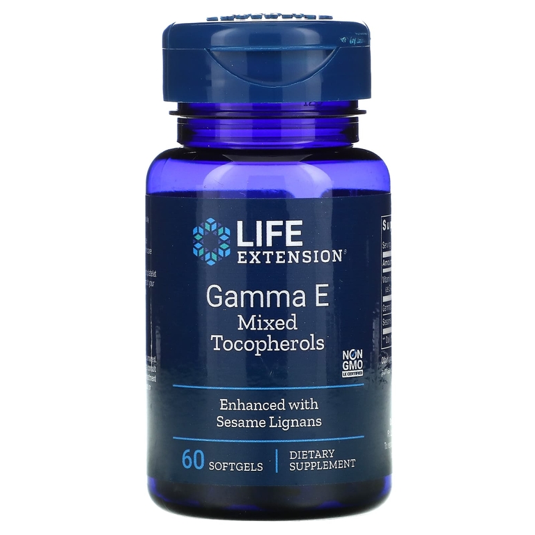 Life Extension Gamma E Mixed Tocopherols, 60 softgels