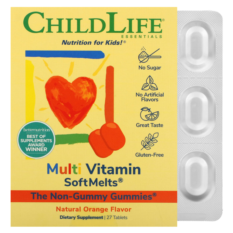 ChildLife, Multi Vitamin SoftMelts со вкусом натурального апельсина, 27 таблеток