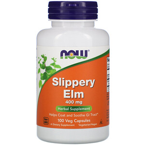 NOW Slippery Elm 400 мг 100 капсул