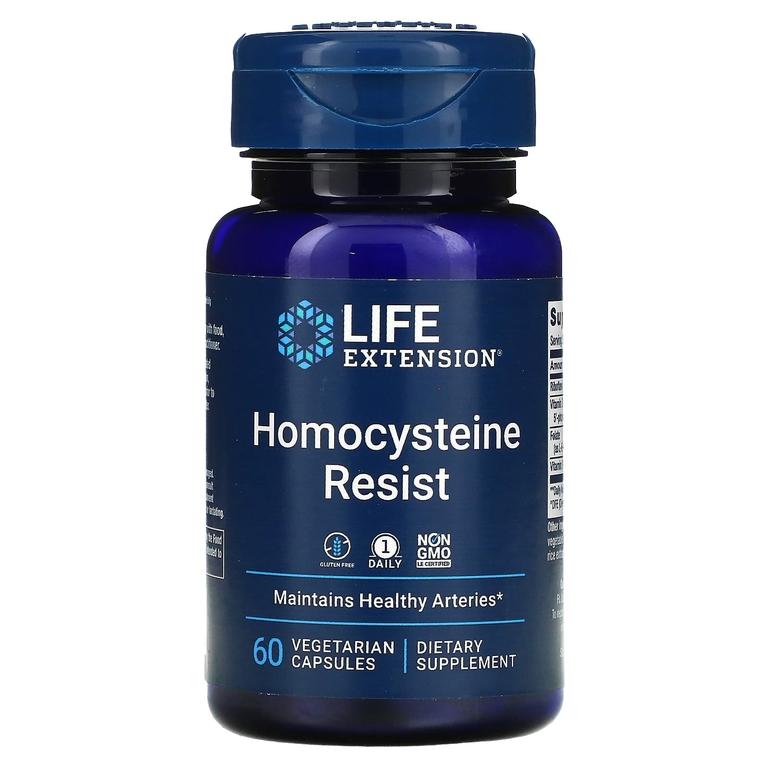 Life Extension, Homocysteine Resist поддержка уровня гомоцистеина, 60 вегетарианских капсул