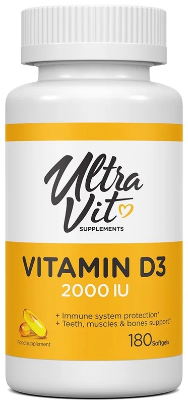 ULTRAVIT VITAMIN D3 2000 IU 180 капсул