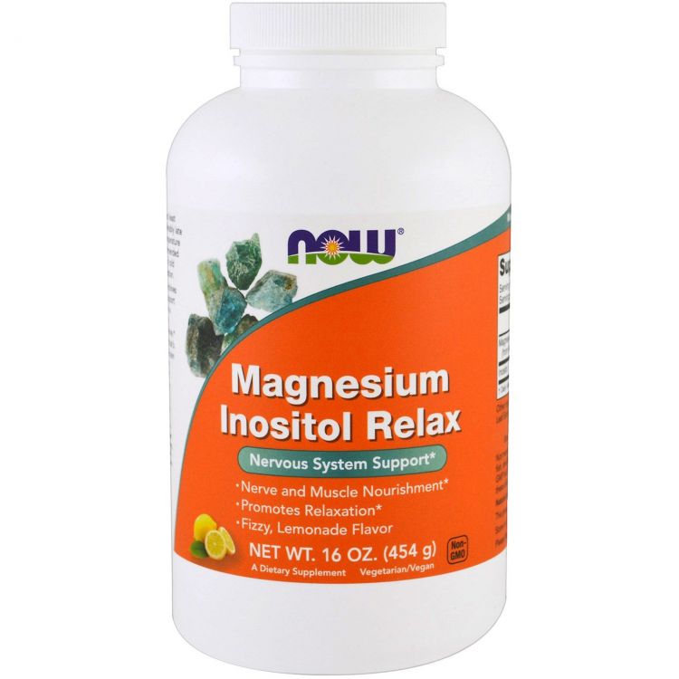 NOW Magnesium Inositol Relax Powder лимонад 454 г