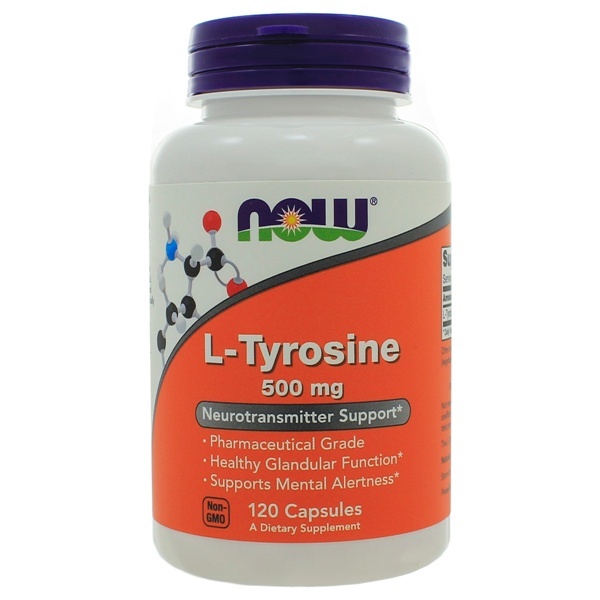 NOW L-Tyrosine 500 мг 120 капсул