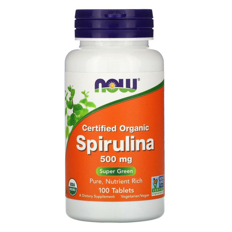 NOW Spirulina 500 мг 100 таблеток