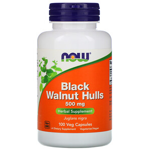 NOW: Black Walnut Hulls 500 mg /100 V-капс/