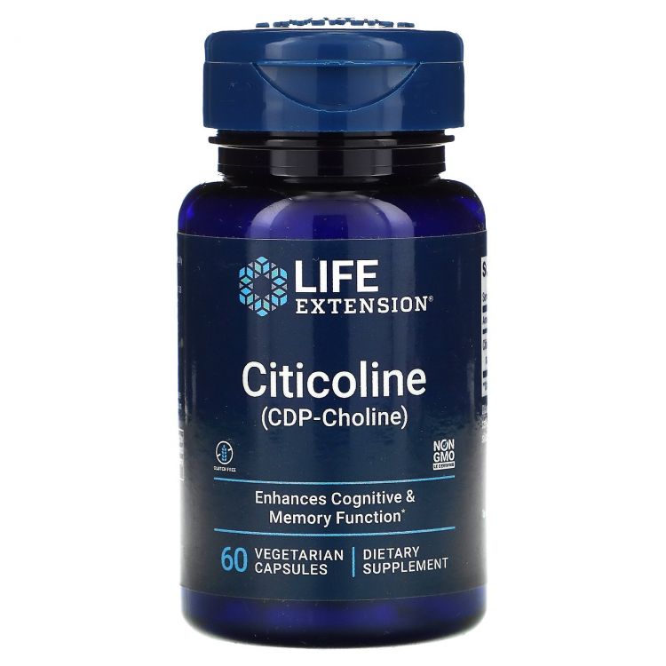 Life Extension Citicoline капсулы с CDP-холином, 250 мг, 60 растительных капсул