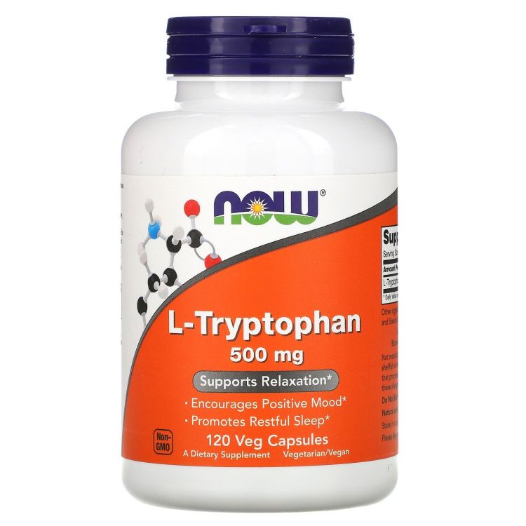 NOW L-Tryptophan 500 мг 120 капсул