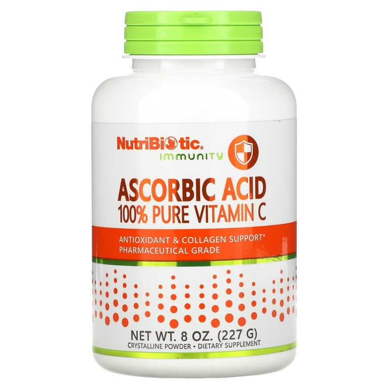 NutriBiotic Immunity Ascorbic Acid 100% Pure Vitamin C 100 % чистый витамин С 227 г