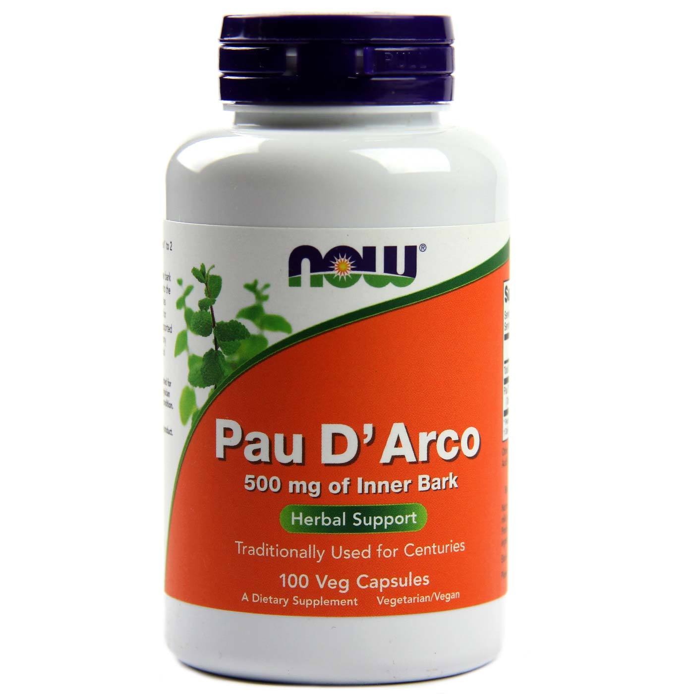 NOW Pau D'Arco 500 мг 100 капсул