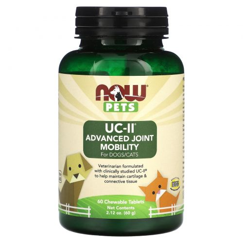 Now Pets UC-II advanced joint mobility 60 конфет