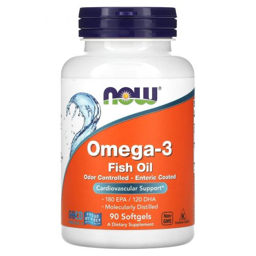 NOW Omega-3 Enteric 90 капсул