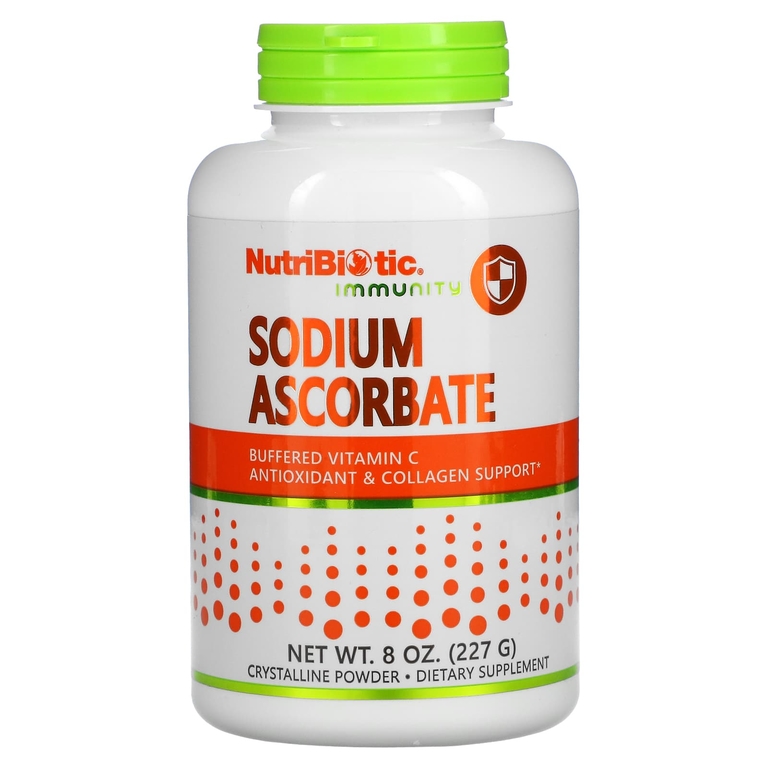 NutriBiotic, Immunity Sodium Ascorbate аскорбинат натрия, кристаллический порошок, 227 г