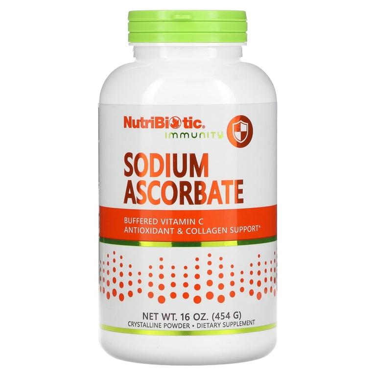 NutriBiotic, Immunity Sodium Ascorbate аскорбинат натрия, кристаллический порошок, 454 г