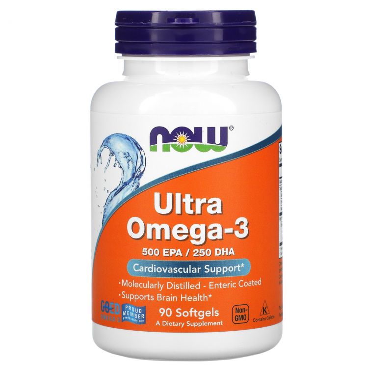 NOW Ultra Omega-3 500 Epa/250 Dha 90 капсул