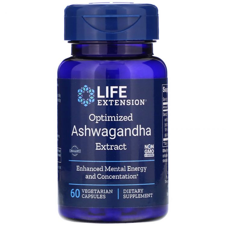 LIFE Extension Optimized Ashwagandha 60 veg caps