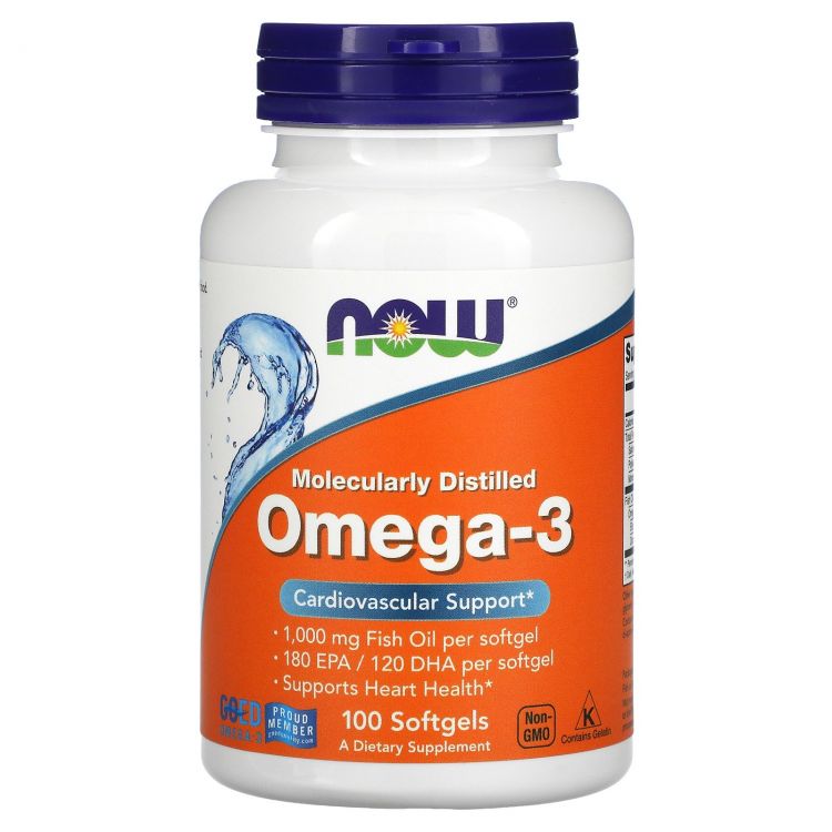 NOW Omega-3 1000 мг 100  капсул