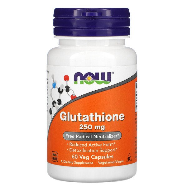 NOW Glutathione 250 мг 60 капсул