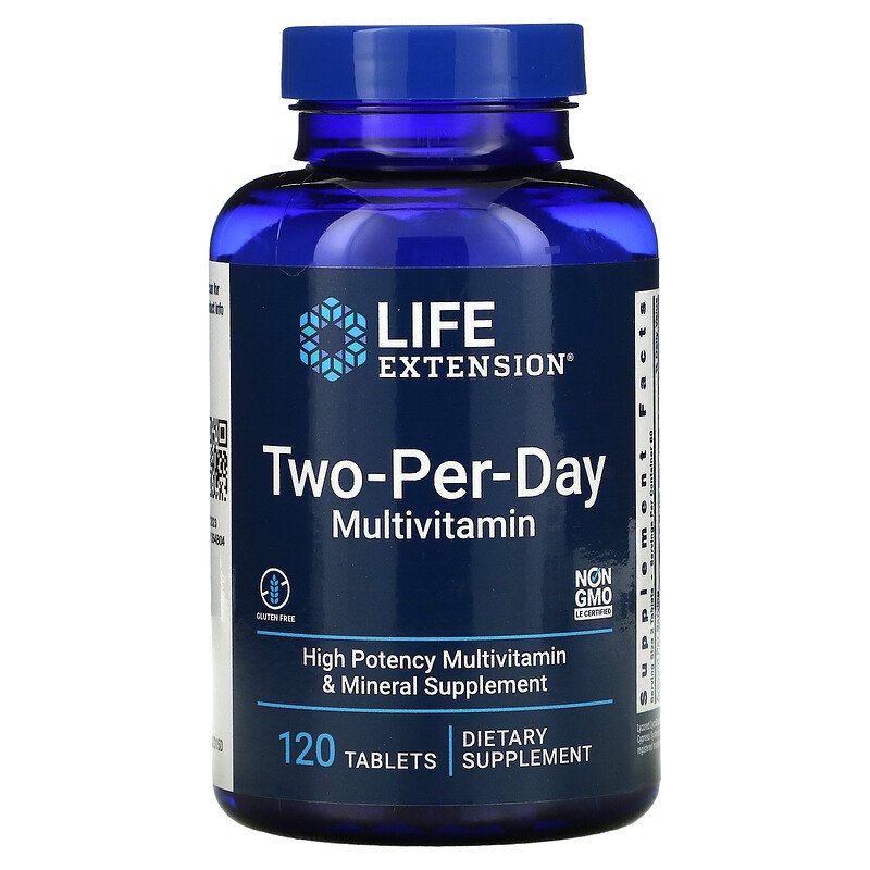 Life Extension, Two-Per-Day Multivitamin, 120 tab