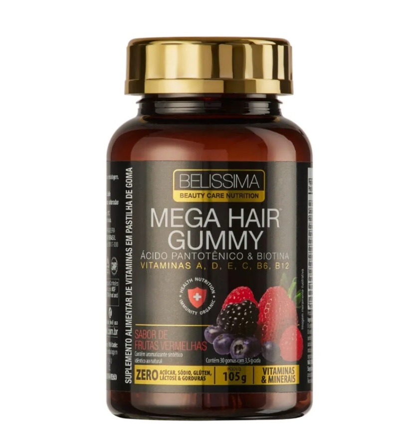 Belissima Beauty Care Mega Hair Gummy 30 мармеладок 105 г (Red Fruits)