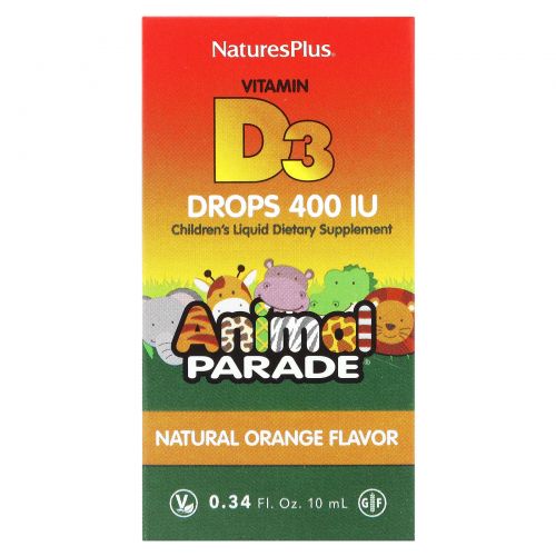 Natures Plus Vitamin D 3  Drops 400 IU 10 мл (апельсин)