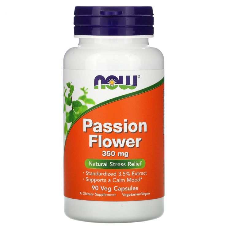 NOW Passion Flower 350 мг 90 капсул