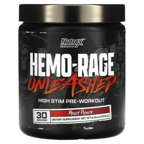 Nutrex Hemo-Rage Unleashed (Fruit Punch) 30 порций