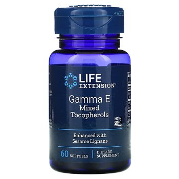 Life Extension Gamma E Mixed Tocopherols, 60 softgels
