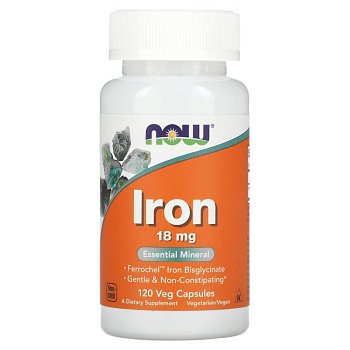 NOW Iron 18 мг 120 капсул
